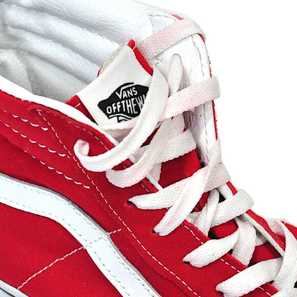 VANS Sk8-Hi Red Suede Shoes, M8/W9.5 main image 4